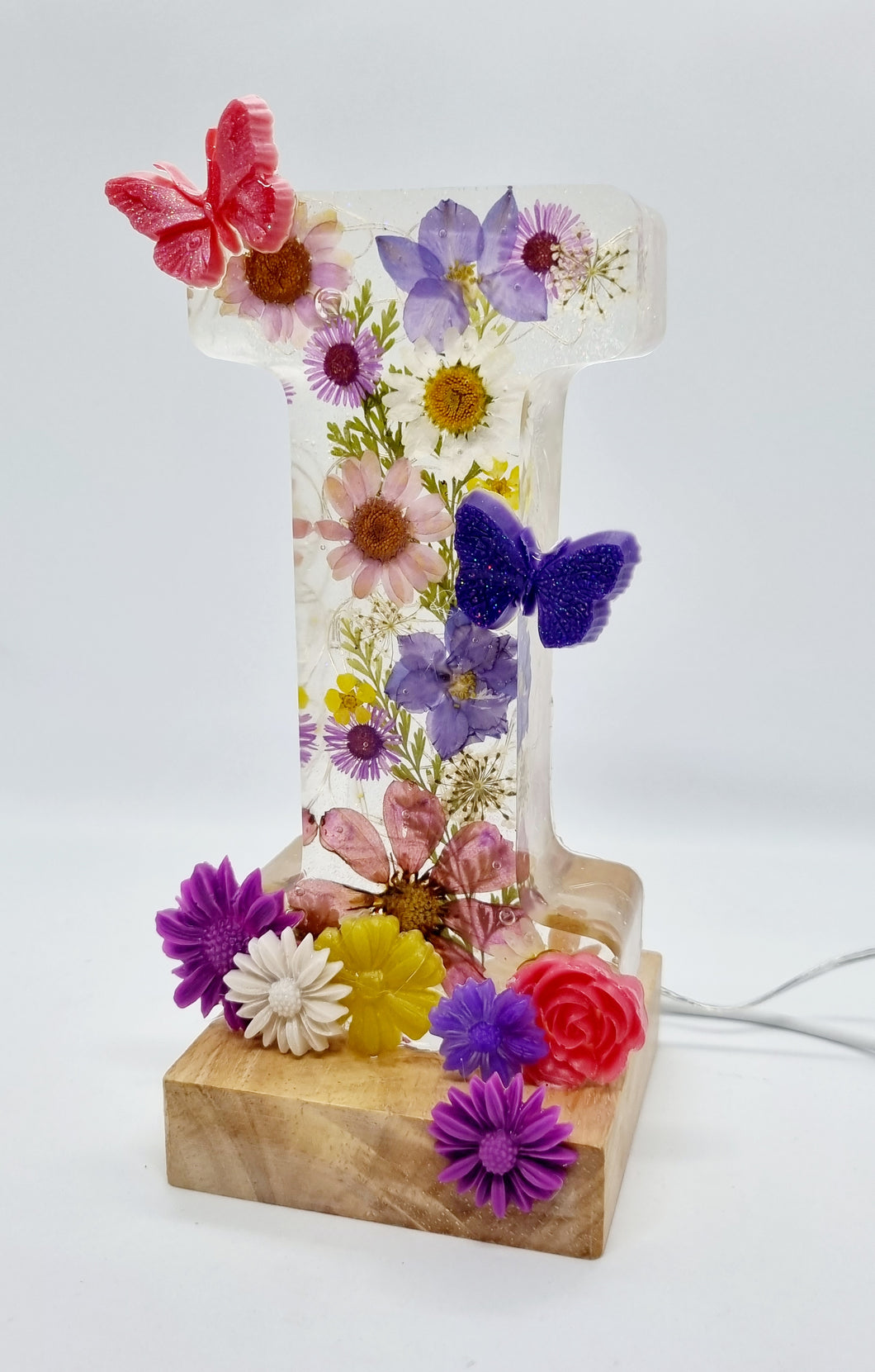 Floral Colour Changing LED Alphabet Lamp With Remote Control