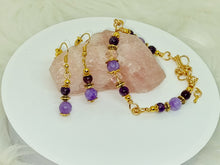 Load image into Gallery viewer, &#39;Endiva&#39; Gemstone Bead Earring &amp; Bracelet Set
