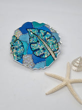 Load image into Gallery viewer, Hand Painted Monstera Leaf Geode Resin Coasters
