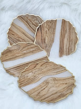 Load image into Gallery viewer, Wooden Geode Resin Coasters
