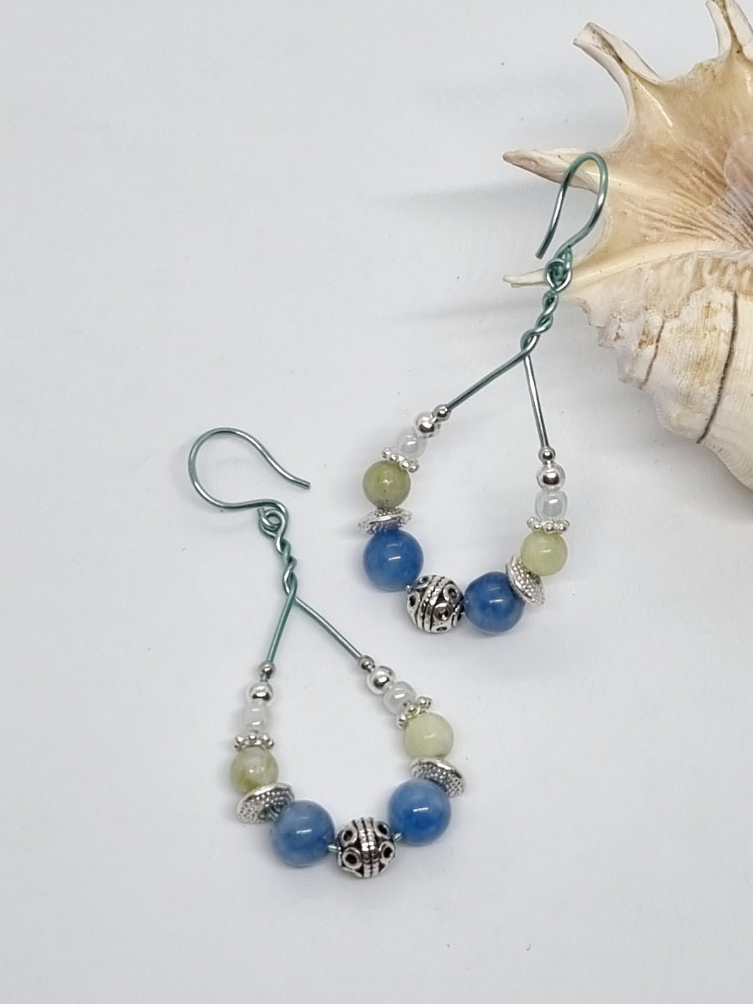 'Tulipa' Gemstone Bead Teardrop Earrings