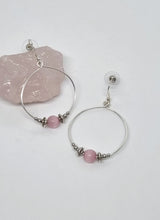 Load image into Gallery viewer, &#39;Tonna&#39; Gemstone Bead Hoop Earrings
