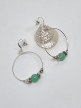 Load image into Gallery viewer, &#39;Tonna&#39; Gemstone Bead Hoop Earrings
