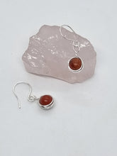 Load image into Gallery viewer, &#39;Junonia&#39; Gemstone Bead French &#39;V&#39; Dangle Earrings
