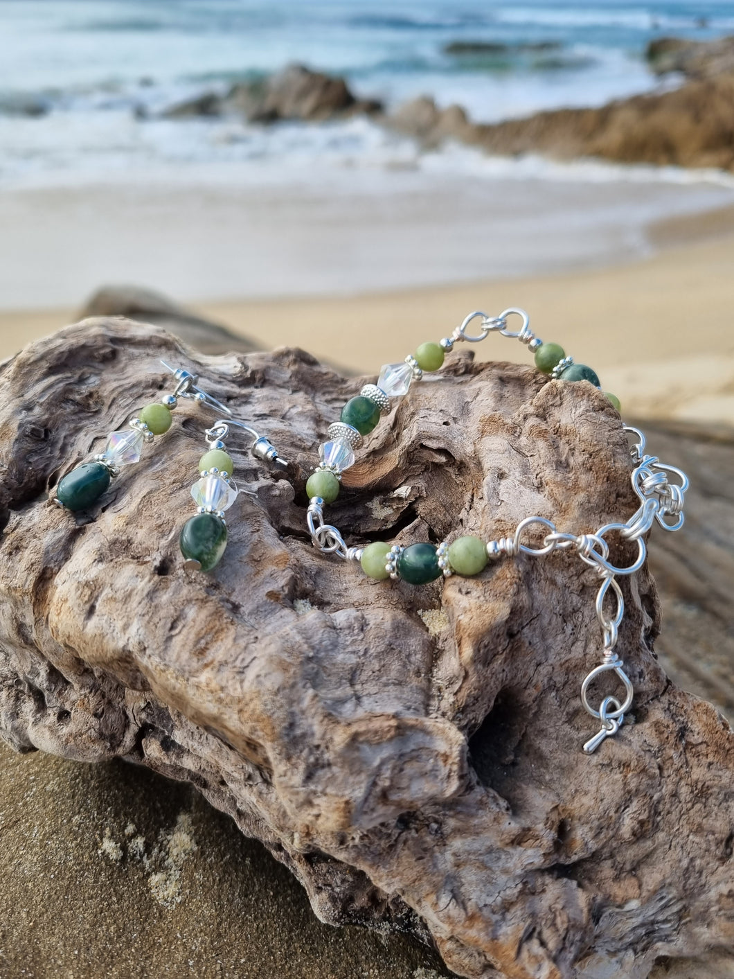 'Lima' Gemstone Bead Earring & Bracelet Set