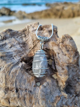 Load image into Gallery viewer, &#39;Anadara&#39; Polished Beach Stone Caged Pendants
