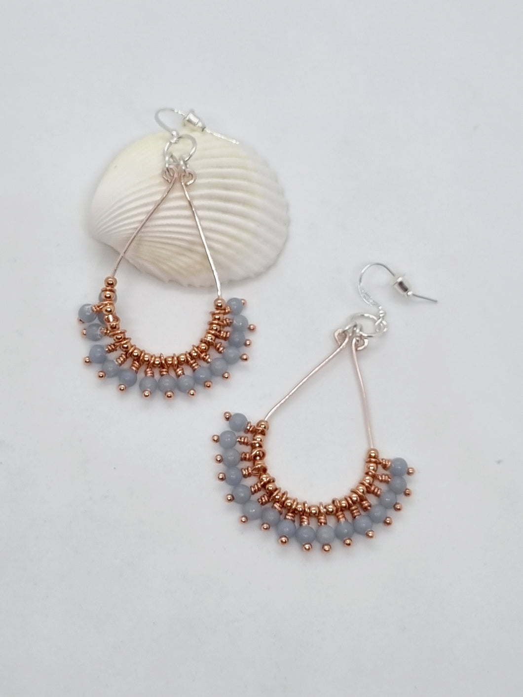 'Astraea' Gemstone Bead Teardrop Earrings