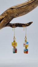 Load image into Gallery viewer, &#39;Cassidae&#39; Millefiori Glass Bead Earrings
