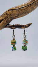 Load image into Gallery viewer, &#39;Cassidae&#39; Millefiori Glass Bead Earrings
