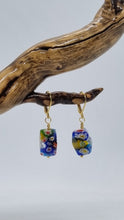 Load image into Gallery viewer, &#39;Cassidae&#39; Millefiori Glass Bead Earrings
