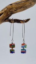 Load image into Gallery viewer, &#39;Cassidae&#39; Millefiori Glass Bead Earrings
