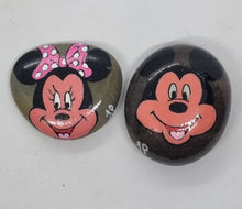 Load image into Gallery viewer, Set of 2 x Minnie &amp; Mickey Mouse Hand-Painted Kindness Rocks
