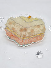 Load image into Gallery viewer, Lemon Citrus &amp; Silver Glitter Washi Tape Geode Resin Coasters
