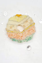 Load image into Gallery viewer, Lemon Citrus &amp; Silver Glitter Washi Tape Geode Resin Coasters
