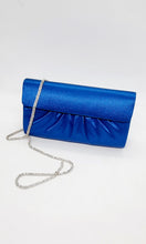 Load image into Gallery viewer, Electric Blue Satin Clutch
