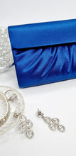 Load image into Gallery viewer, Electric Blue Satin Clutch
