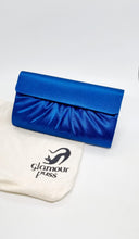 Load image into Gallery viewer, Electric Blue Satin Clutch
