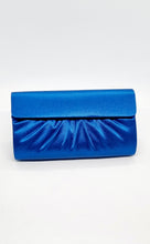 Load image into Gallery viewer, Electric Blue Satin Clutch
