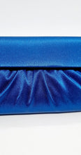 Load image into Gallery viewer, Electric Blue Satin Clutch
