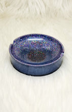 Load image into Gallery viewer, Holographic Super Sparkle Navy Blue Resin Ashtray
