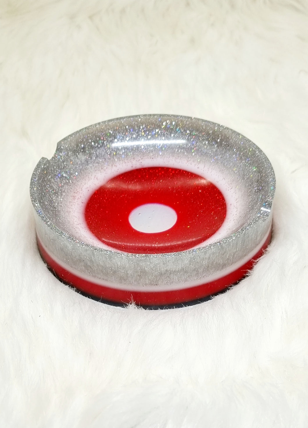 Super Sparkle Bullseye Resin Ashtray