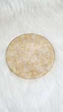 Load image into Gallery viewer, White &amp; Gold Leaf Resin Jewellery Tray
