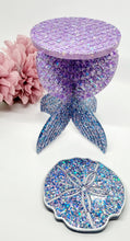 Load image into Gallery viewer, Handcrafted Super Sparkle Mermaid Tail Pot Plant Stand
