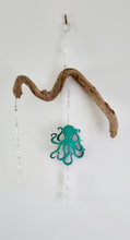 Load image into Gallery viewer, Driftwood &amp; Colour Change Octopus Wind Chime &amp; Sun Catcher Mobile
