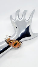 Load image into Gallery viewer, Handcrafted Silver Dragons Eye Upcycled Cuff Bangle
