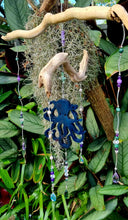 Load image into Gallery viewer, Gemstone &amp; Crystal Bead Driftwood Colour Change Octopus Wind Chime &amp; Sun Catcher Mobile
