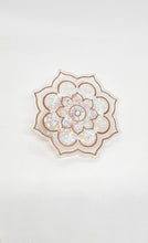 Load image into Gallery viewer, Chunky Glitter Translucent Mandala Flower Resin Coaster Set
