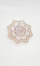 Load image into Gallery viewer, Chunky Glitter Translucent Mandala Flower Resin Coaster Set
