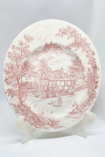 Load image into Gallery viewer, Vintage Swan Inn Dinner Plate Replica in Pink by Churchill England
