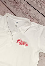 Load image into Gallery viewer, Black and White Custom Polo&#39;s with Embroidered GitG Logo
