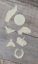 Load image into Gallery viewer, Set of 4 x Resin French Inspired Furniture Embellishment On-lay Applique Clocks
