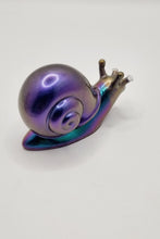 Load image into Gallery viewer, Handcrafted Holographic Colour Shift Resin Snail Figurines
