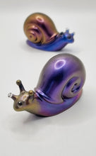 Load image into Gallery viewer, Handcrafted Holographic Colour Shift Resin Snail Figurines
