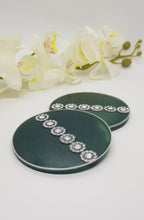 Load image into Gallery viewer, Denim &amp; Pine Rhinestone Sparkle Resin Coasters
