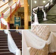 Load image into Gallery viewer, 2 x Rolls Of White Sheer Organza Tulle Wedding Decoration
