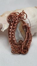 Load image into Gallery viewer, Copper Banded Crazy Lace Agate Cabochon Pendant
